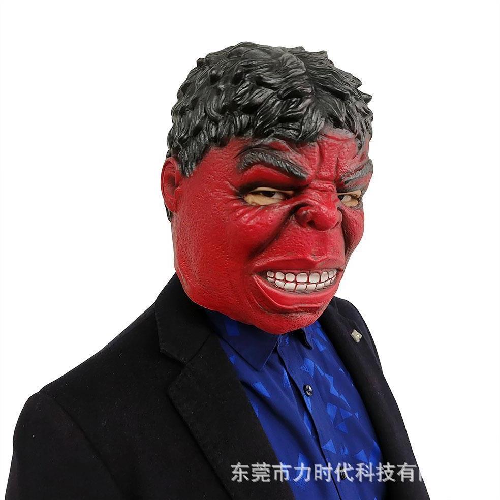 万圣节跨境红巨人头套 角色扮演恐怖舞会乳胶面具 新款服装道具
