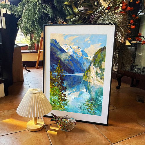 爱德华雪山风景客厅装饰画