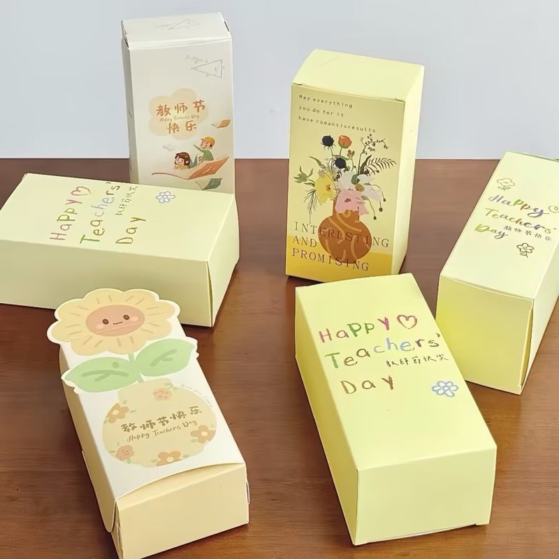 网红教师节蛋糕礼品包装盒甜品盒老师节日月饼礼盒伴手礼盒子装扮