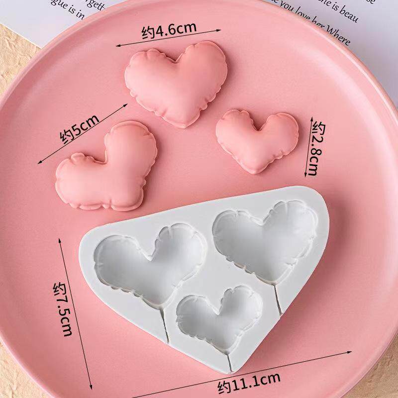 网红爱心巧克力模具蛋糕装饰云朵星星翻糖巧克力数字模具生日配件