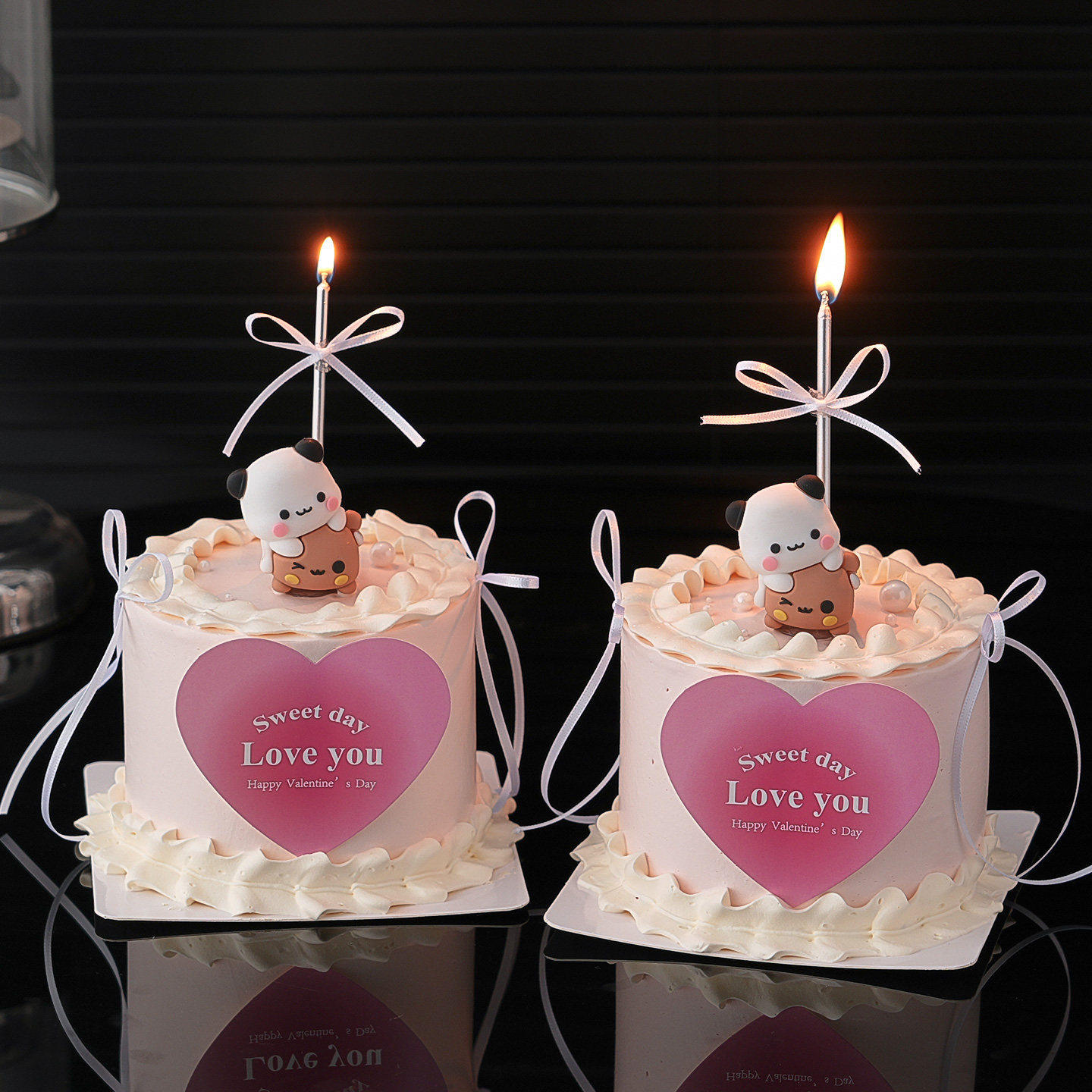 214情人节卡通一二布布蛋糕装饰摆件粉色爱心loveyou卡片插牌插件,节庆用品/礼品,节日装扮用品,淘宝优惠券,粉丝福利购,淘宝优惠卷