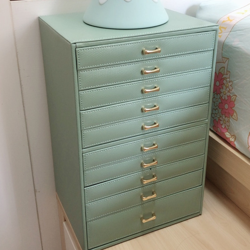 하이 엔드 보석 상자 유럽 공주 보석 보관 상자 인기 패션 보석 상자 다층 머리핀 상자 가죽 시계