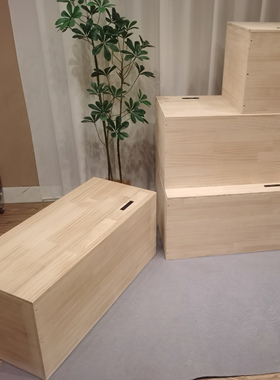 木箱松木实木收纳箱储物箱飘窗柜地台柜箱体床榻榻米拼床定制木箱