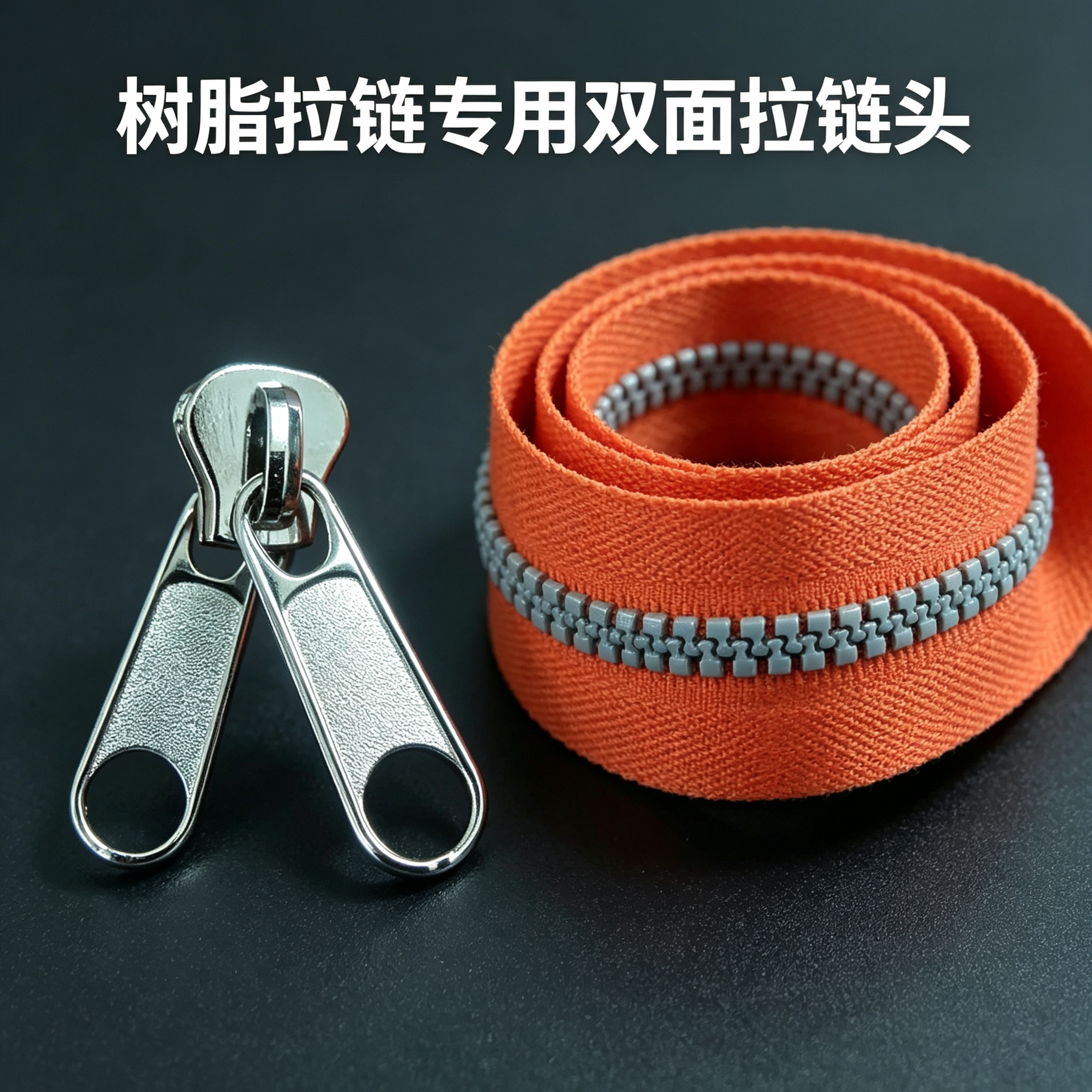 塑料拉链专用双面拉链头里外可拉