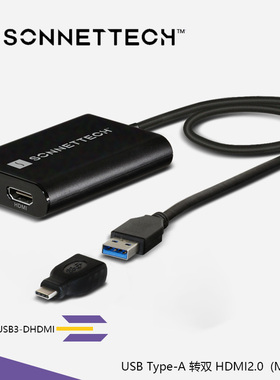 Sonnet USB Type-A 转双 HDMI2.0  (M1 mac) USB3-DHDMI