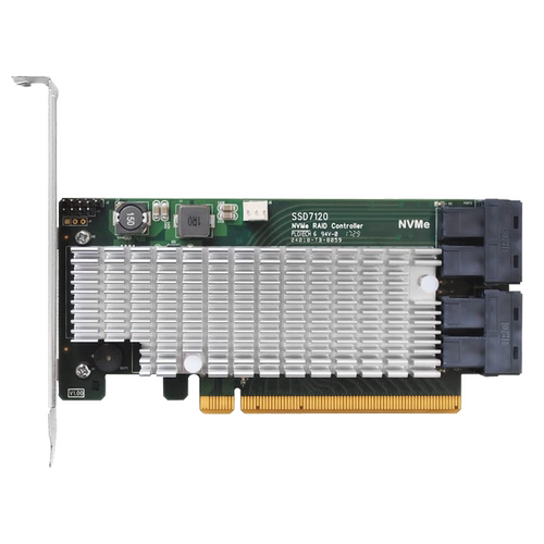 火箭 Highpoint SSD7120 U.2 NVMe SSD PCIe3.0x16 RAID5阵列卡