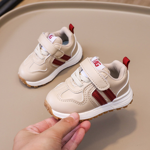 皮面休闲鞋 防滑防掉童鞋 秋冬新款 3岁婴童运动鞋 软底宝宝学步鞋