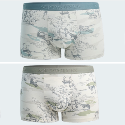 七匹狼男士内裤莫代尔四角短裤