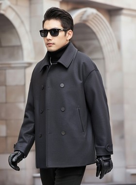 22AW日系复古羊毛混纺西装羊绒大衣男毛呢春秋风衣潮外套 visvim