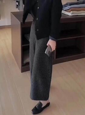 闲裤女厚20尚年4新款JPK冬季爆休时款奶奶裤子显瘦加绒加WSH宽松2