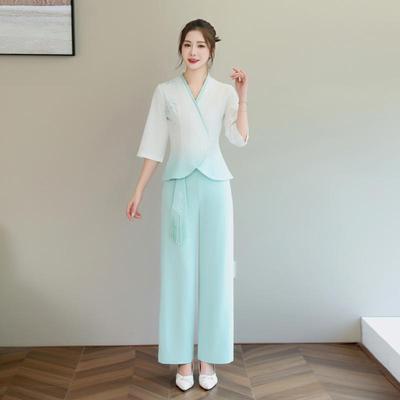 厂家直销中国风足浴技师工服套装