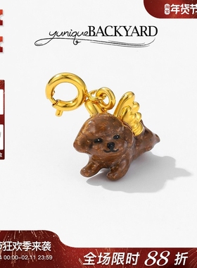 小众设计师yuniqueBACKYARD比熊贵宾小泰迪小天使吊坠手链项链
