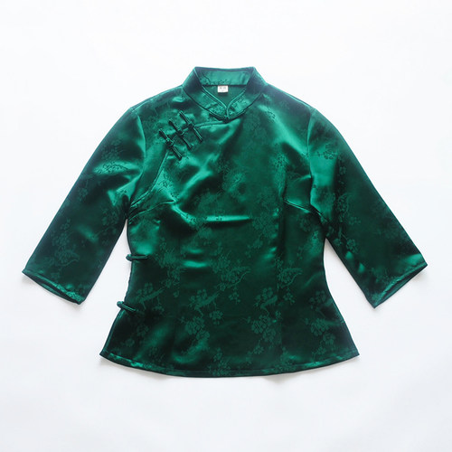 改良中式旗袍上衣龙妙真醋酸盘扣