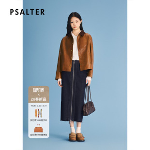 PSALTER诗篇老钱风灯芯绒翻领皮衣短外套夹克女2026春季 新款
