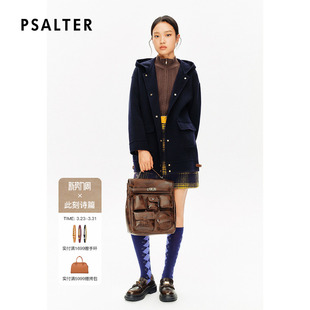 【羊毛混纺】PSALTER诗篇年轻学院感连帽大衣毛呢外套冬款