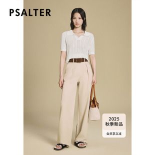 PSALTER诗篇镂空设计POLO领天丝针织衫 女2025秋季 新款