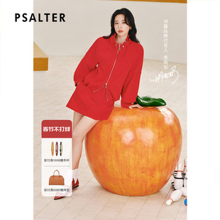 【周雨彤同款】PSALTER诗篇立领抽绳造型卫衣短外套2026春季新款