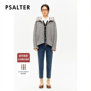 PSALTER诗篇羊毛针织拼接90%白鹅绒慵懒风连帽羽绒服冬款