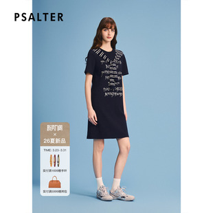 诗篇专选条纹外披披肩宽松印花连衣裙2026夏季 新款