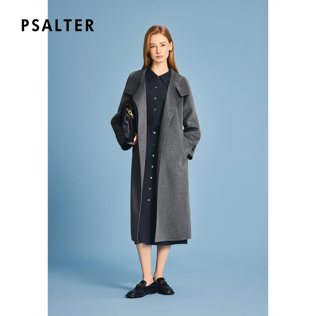 诗篇专选气质长款立领双面呢羊绒大衣外套女2025冬季新款