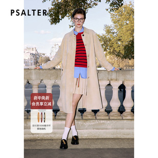 新款 PSALTER诗篇反绒真皮宽松翻领长款 H型皮衣外套2025冬季