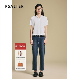 诗篇专选休闲百搭拉链针织短袖连帽开衫薄款外套2025夏款