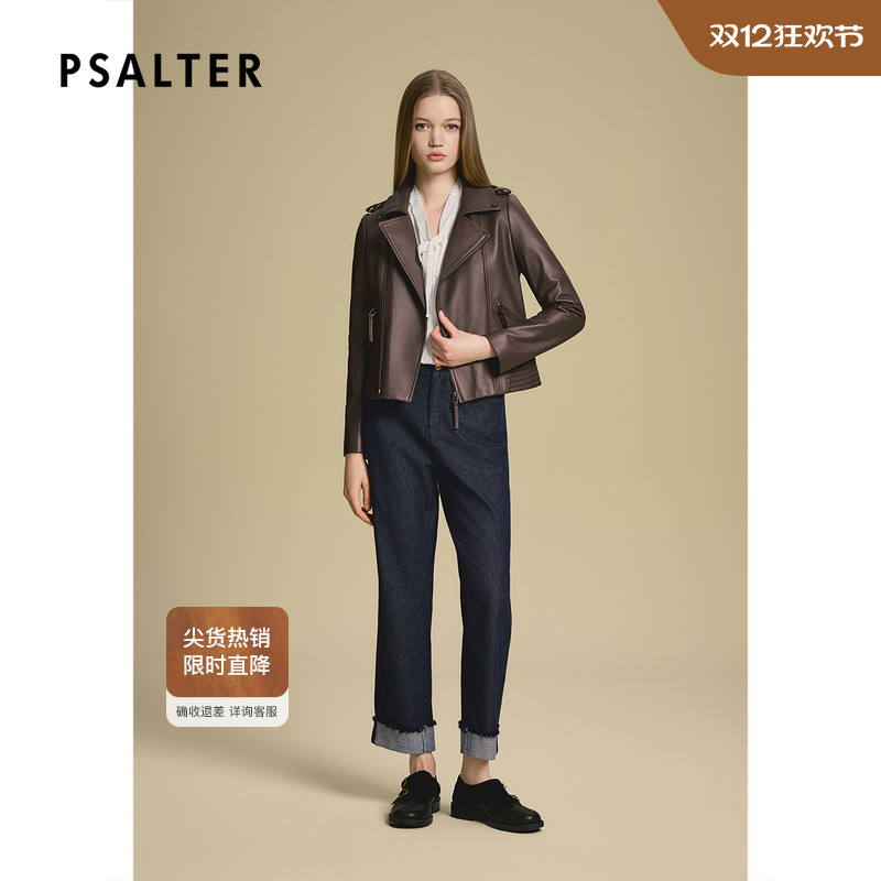 诗篇专选美式复古时尚机车夹克皮衣短外套2025秋季新款