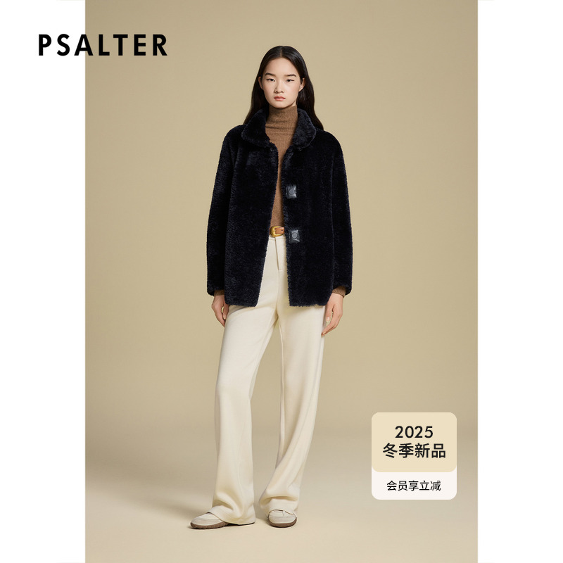 诗篇专选拉贡直毛立领宽松皮毛一体皮草外套2025冬季新款