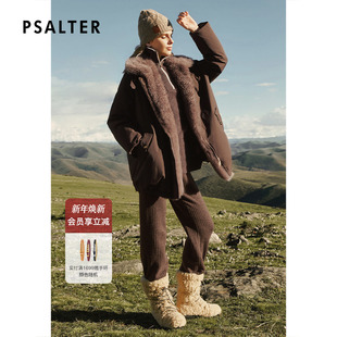 新款 PSALTER诗篇休闲混纺保暖大坑条显高直筒针织女裤 2025冬季