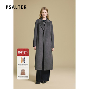 【山羊绒】PSALTER诗篇收腰双面呢长款大衣毛呢外套2025冬款