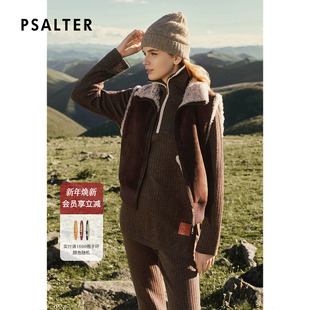 新款 PSALTER诗篇大翻领拉链大坑条显高羊毛针织衫 2025冬季