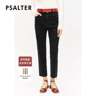冬款 牛仔裤 显瘦复古直筒烟管裤 PSALTER诗篇抓绒磨毛修身