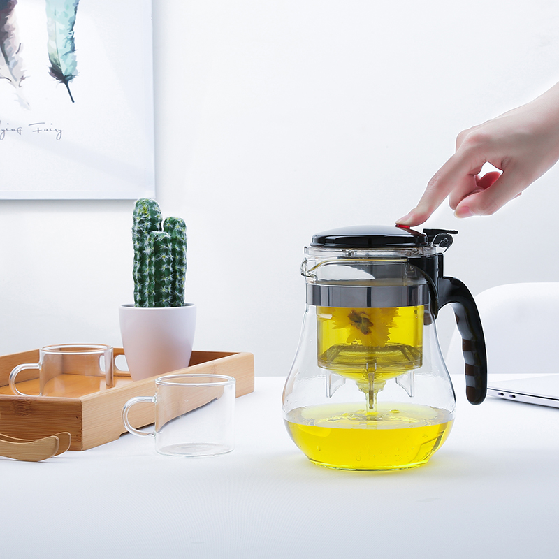飘逸杯泡茶壶耐热高温玻璃沏茶杯过滤内胆冲茶器家用茶具套装茶壶