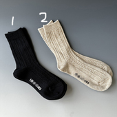 日本女袜 提花客料外贸袜子 女袜中筒袜 贵牌高品 厚款