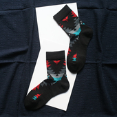 色块拼接情侣袜子美国尾货长绒棉毛巾底商务聚会时尚 经典 欧美风格