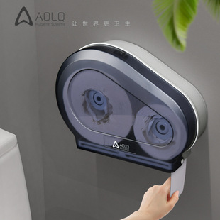 大卷纸盒卫生间大盘纸厕纸盒壁挂式公厕纸巾盒酒店纸架省纸