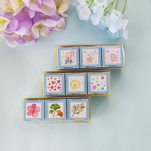 拓优派TAIYOPINE高细多彩浸透印章方形3联按钮自填色可换色鸭子花