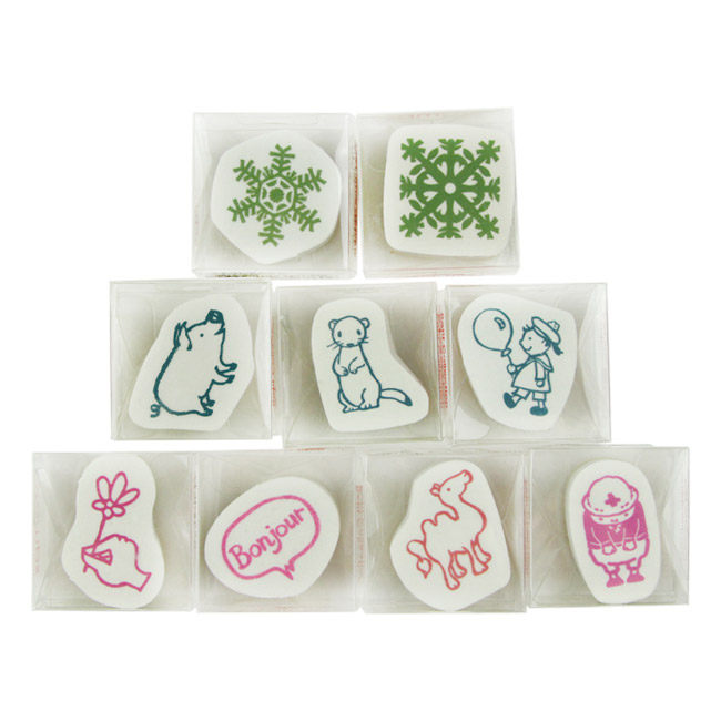 KODOMO NO KAO童趣系列印章迷你EVA泡沫棉手柄可爱手