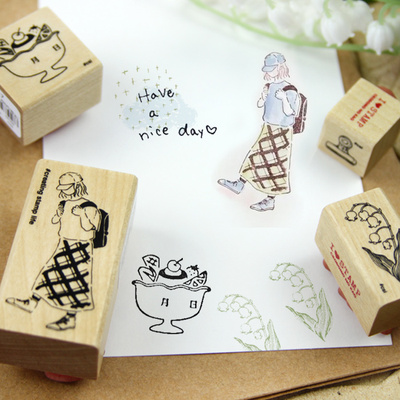 Kodomonokao木头手帐印章