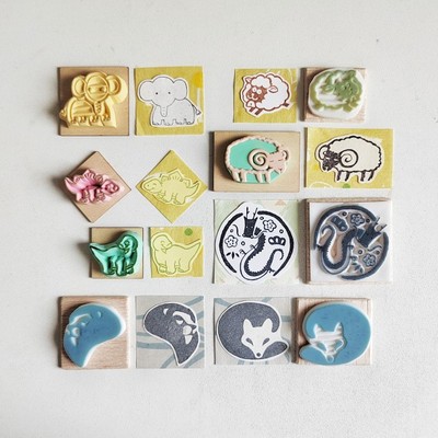 【DOING手工】橡皮章来图定制一些关于动物的印章象羊恐龙狐狸狮