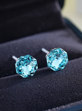 生物瓷针玫瑰切高闪防致敏耳钉爆闪耳蜗钉养耳洞耳骨钉高品质耳饰