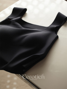 背心女内搭修身 方领无袖 冰丝吊带带胸垫上衣外穿遮肉 新款 L234夏季