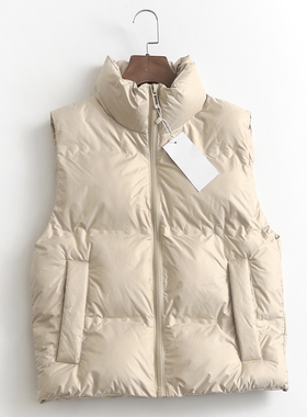 H033简约纯色小坎肩马夹外穿无袖新款2023百搭时尚外套女装马甲