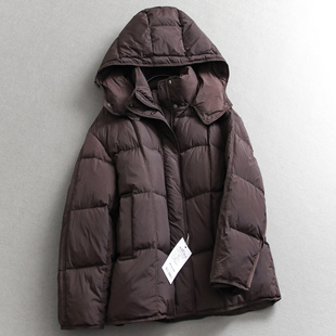 「90鹅绒」轻松穿出松弛感连帽显瘦百搭廓形长袖 保暖女羽绒服M049