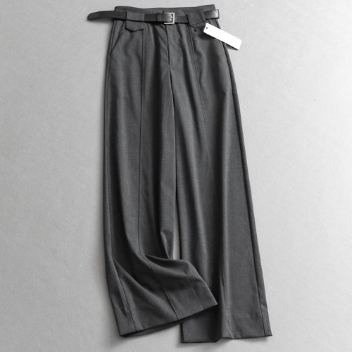 纯色垂感高腰显瘦西装裤通勤女裤