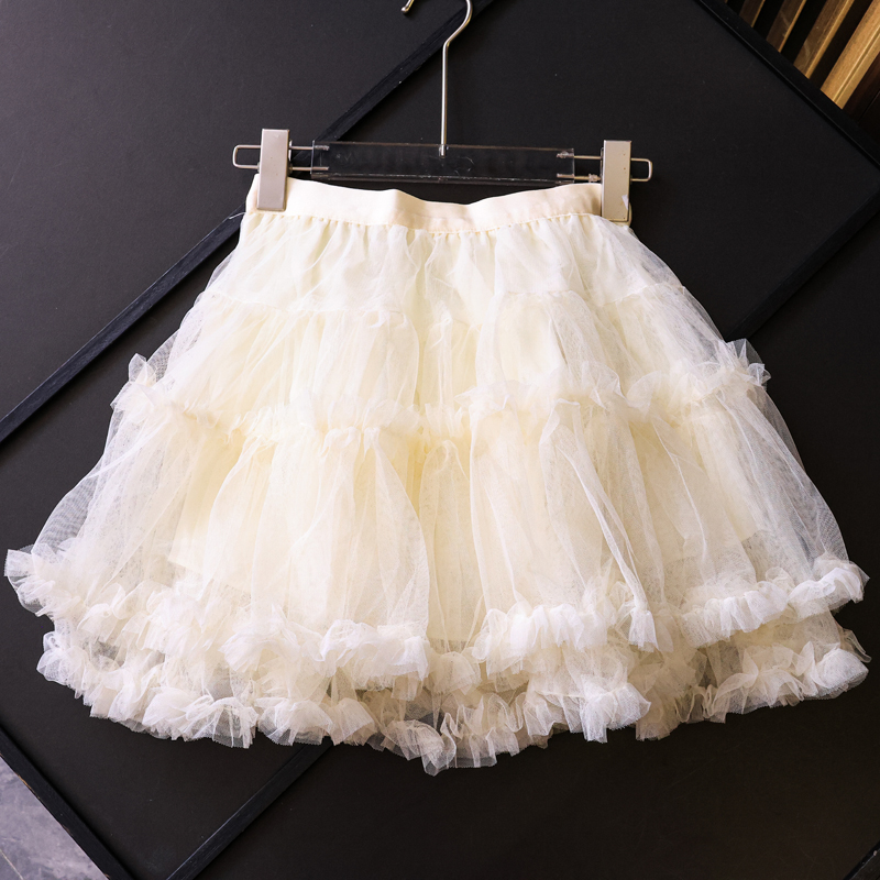 网纱裙蛋糕裙a字短裙减龄半身裙