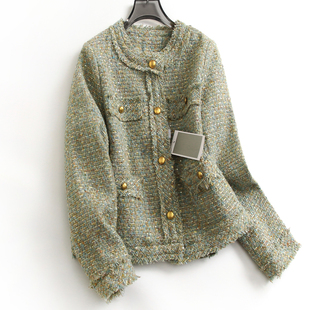 经典优雅不显老气立裁正肩小香风2025春季新款长袖气质女外套K200