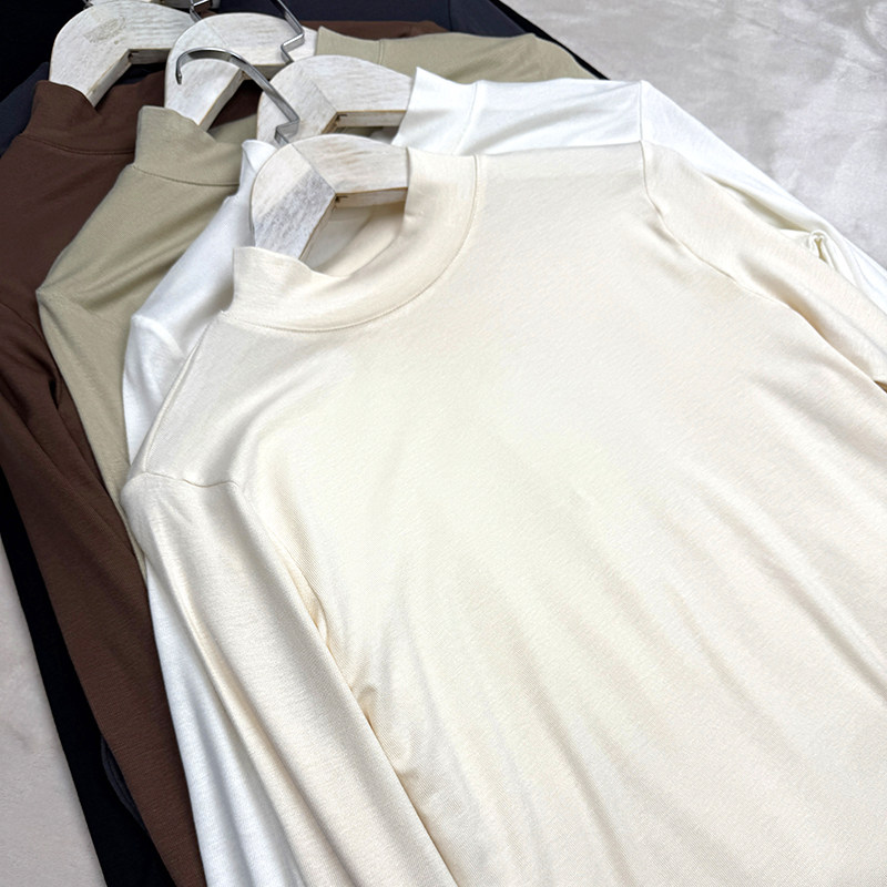 韩版百搭蛋白精棉可外穿打底衫女