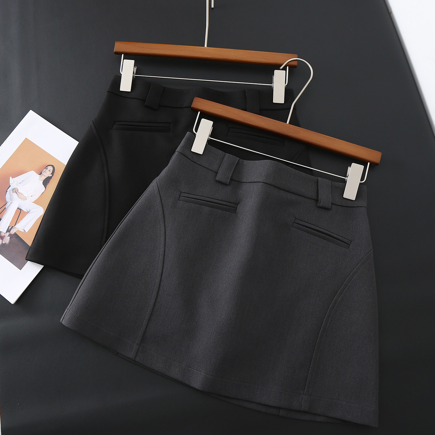 纯色高腰显瘦西装短裙包臀裙2025秋季新款减龄A字百搭半身裙V820,女装/女士精品,半身裙,淘宝优惠券,粉丝福利购,淘宝优惠卷