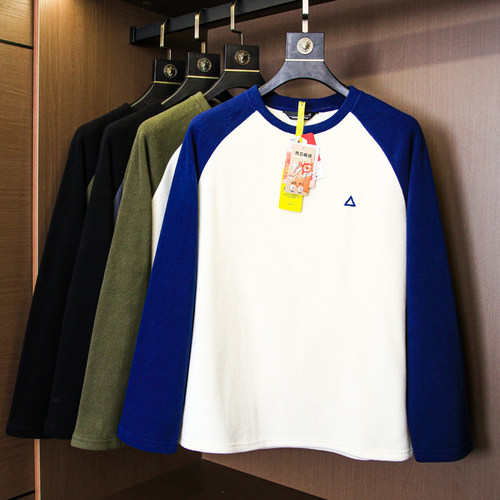 双面摇粒绒圆领长袖男休闲卫衣